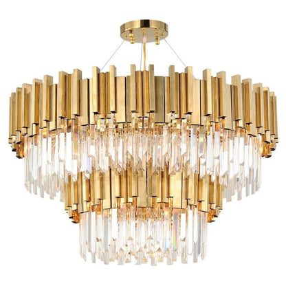 Modern Fancy Crystal Circle Glass Chandelier