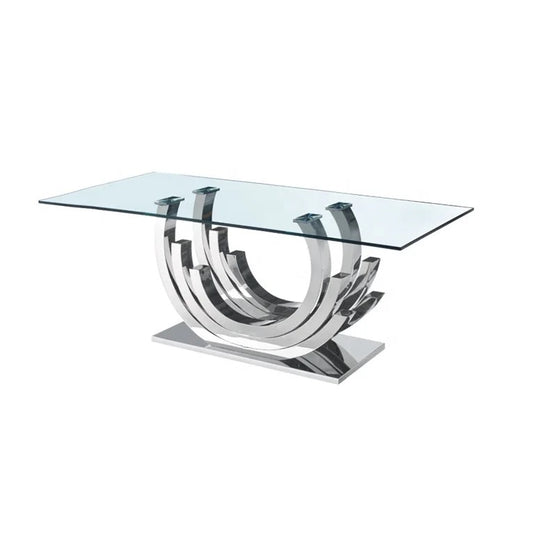 Modern Dining Table With Glass Top