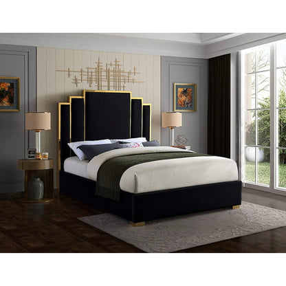 Lori Gold Black Queen Bed