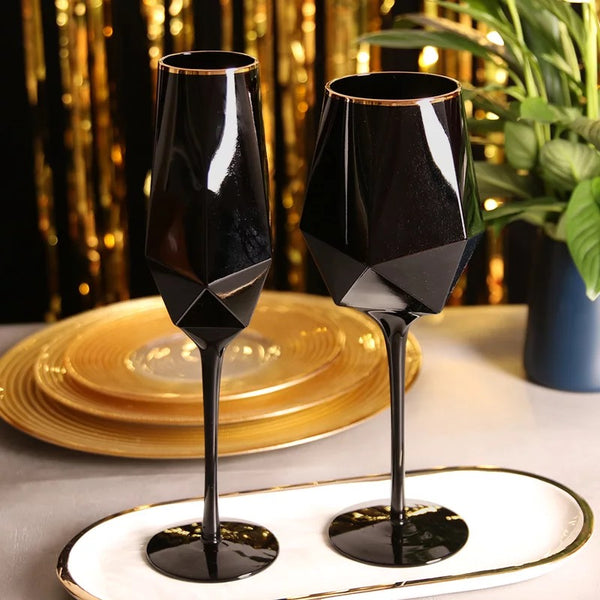 Black blind tasting wine glass