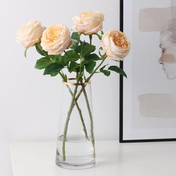 Artificial Real Touch Roses - pack of 5 Stems