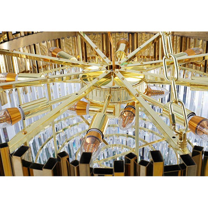 Modern Fancy Crystal Circle Glass Chandelier