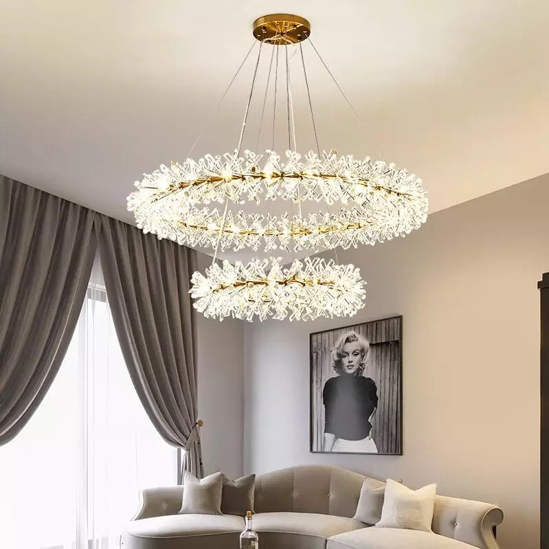 Modern Style Lights Luxury Gold Chandelier Crystal