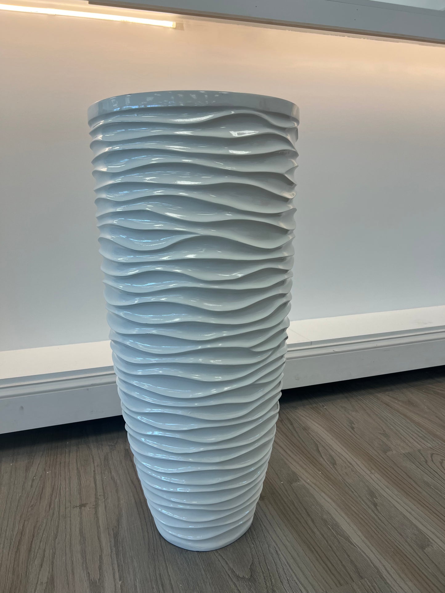 Fiberglass White Vase