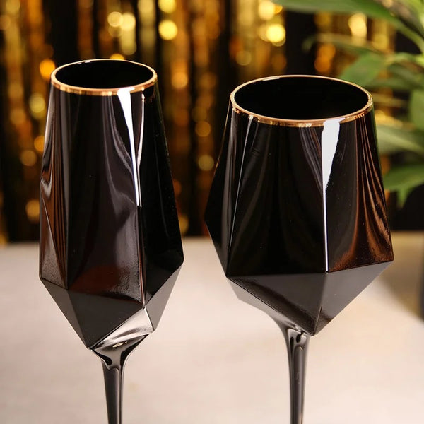 Black blind tasting wine glass