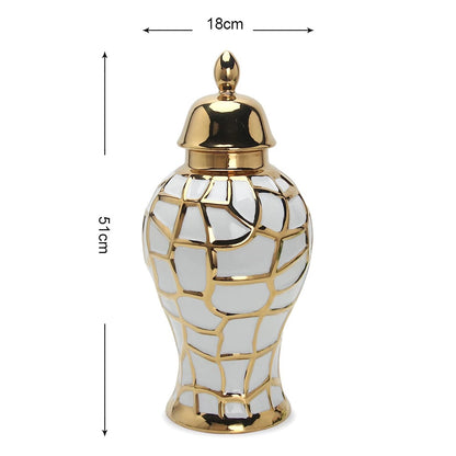 Luxury Golden Ginger Jar J198