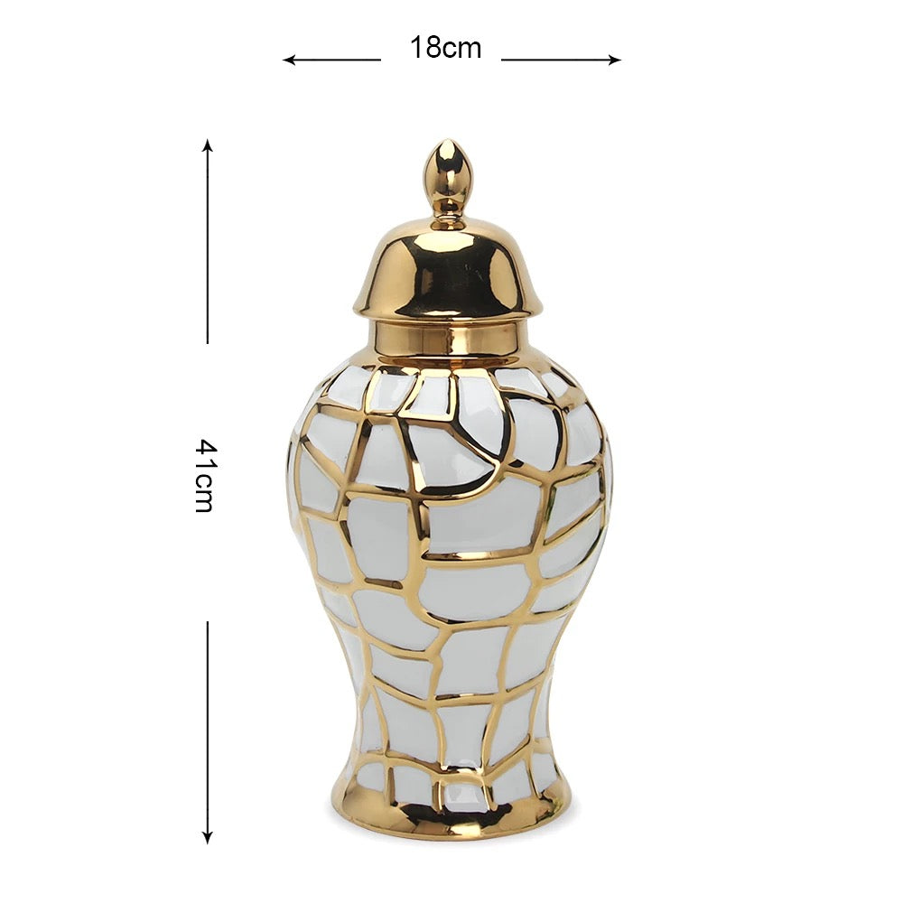 Luxury Golden Ginger Jar J198