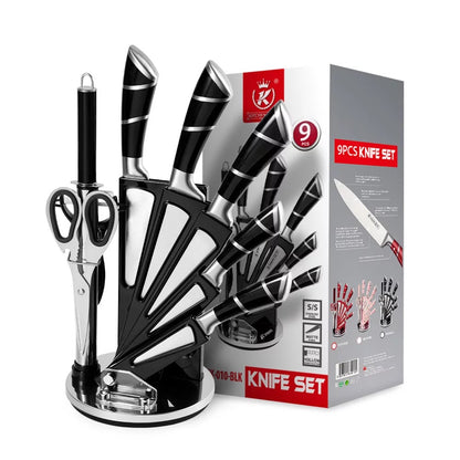 9 Piece black Knives Set