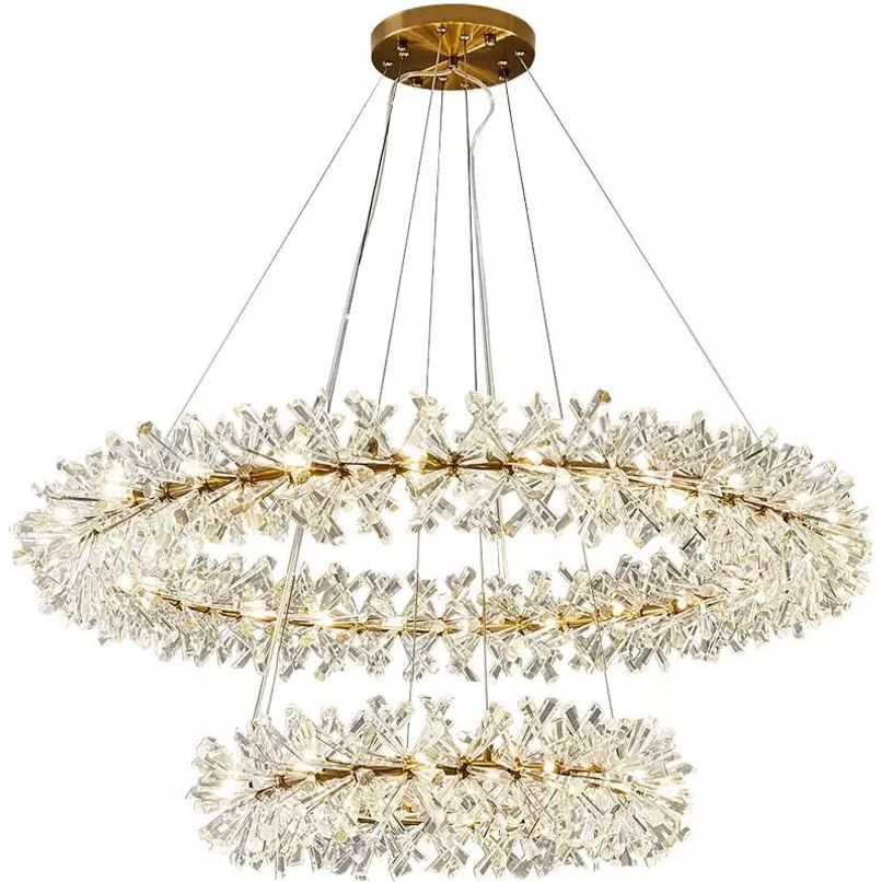 Modern Style Lights Luxury Gold Chandelier Crystal