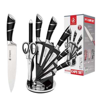 9 Piece black Knives Set