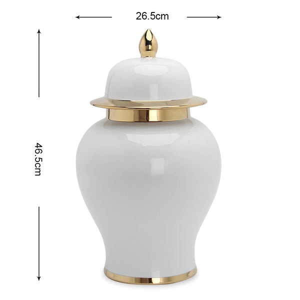 Nordic style white and gold temple vase j180-l