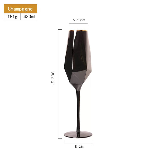 Black blind tasting wine glass