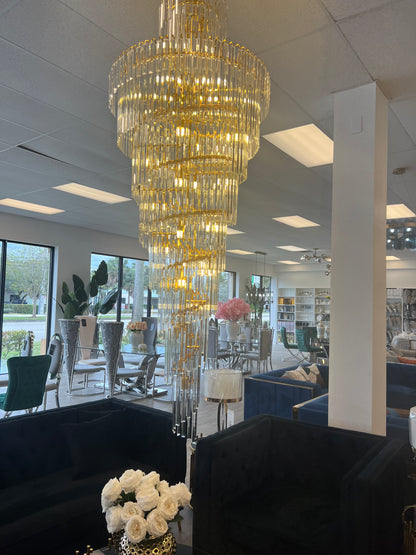 Modern luxury large gold chandelier