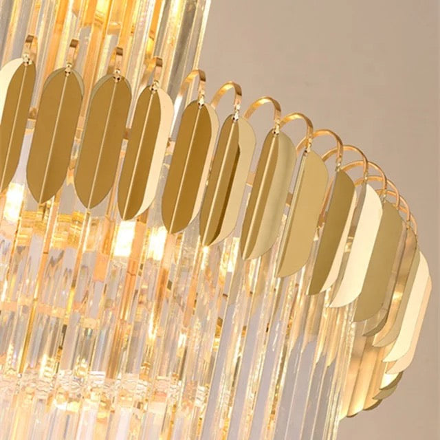 Modern luxury large gold chandelier