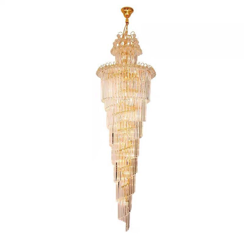 Modern luxury large gold chandelier