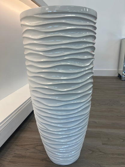 Fiberglass White Vase